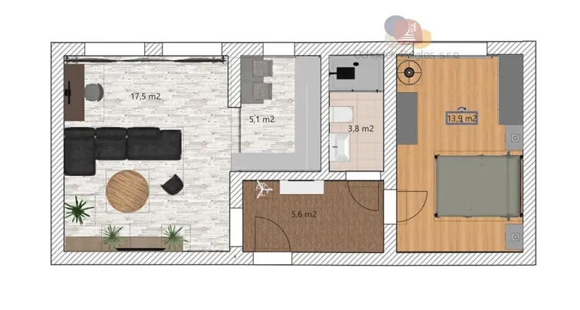 Prodej bytu 2+kk, Konice, E. Beneše, 46 m2