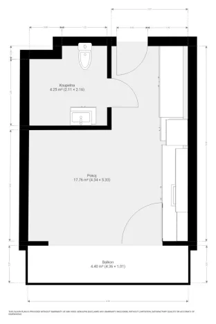 Pronájem bytu 1+kk, Brno, Koliště, 23 m2