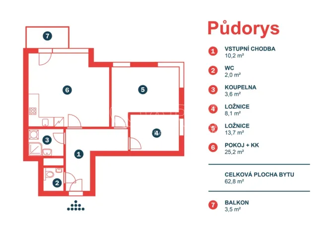 Prodej bytu 3+kk, Praha - Uhříněves, V kuťatech, 66 m2