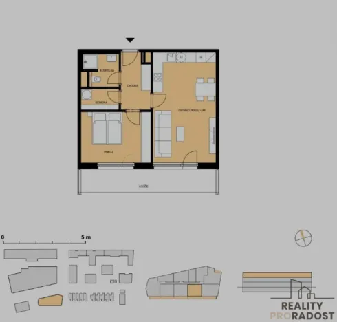 Pronájem bytu 2+kk, Pardubice, Nová Tesla, 62 m2