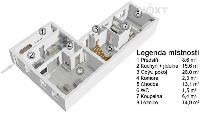 Prodej rodinného domu, Hostěrádky-Rešov, 176 m2