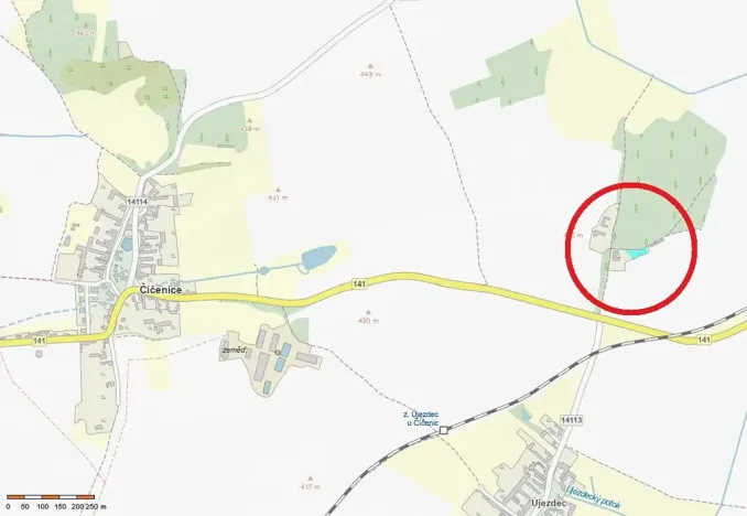 Prodej pozemku, Číčenice, 816 m2