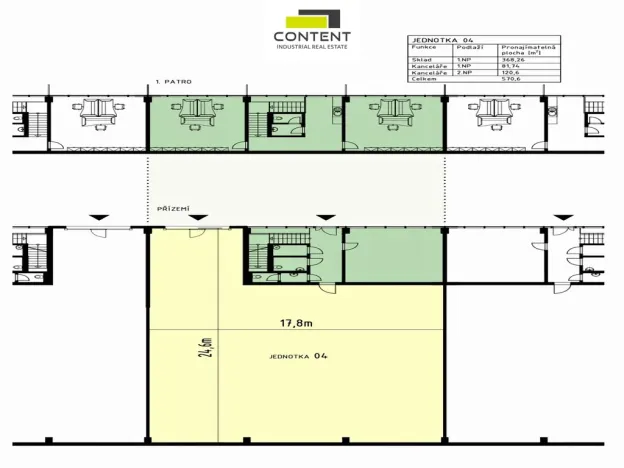Pronájem skladu, Plzeň - Východní Předměstí, Jateční, 1710 m2
