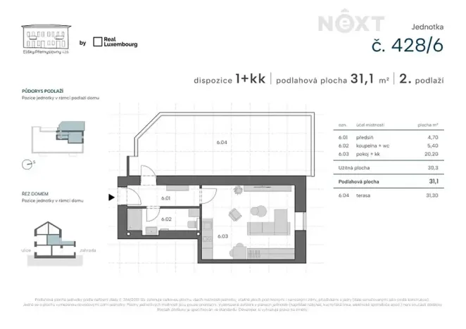 Prodej bytu 1+kk, Praha - Zbraslav, Elišky Přemyslovny, 30 m2
