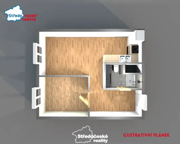 Pronájem bytu 2+kk, Beroun, Košťálkova, 40 m2