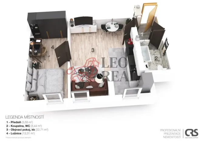 Prodej bytu 2+kk, Kladno - Kročehlavy, Kročehlavská, 43 m2