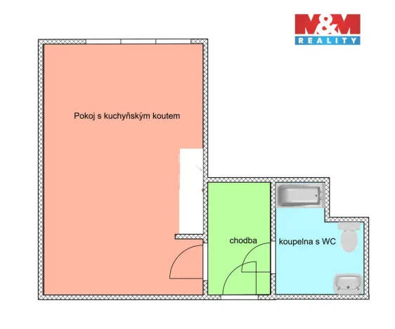 Prodej bytu 1+kk, Ostrava - Moravská Ostrava, Ahepjukova, 25 m2