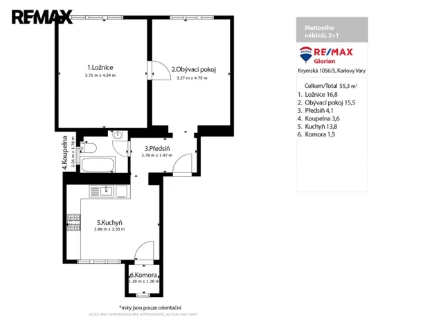 Prodej bytu 2+1, Karlovy Vary - Drahovice, Mattoniho nábřeží, 49 m2