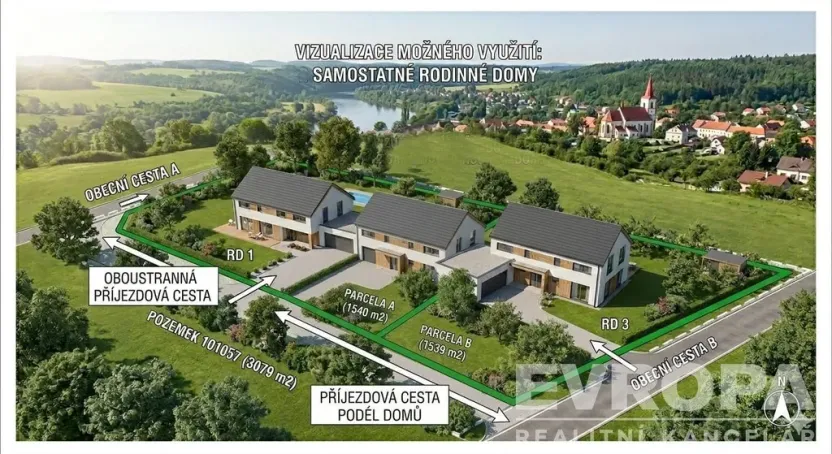 Prodej pozemku pro bydlení, Sázava, 3079 m2