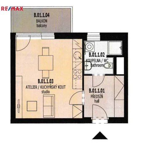 Pronájem bytu 1+kk, Praha, Hadovitá, 38 m2