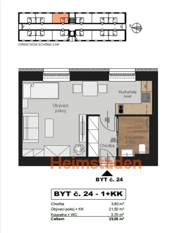Pronájem bytu 1+kk, Havířov - Šumbark, Opletalova, 28 m2