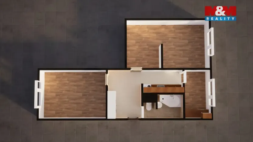 Prodej bytu 2+1, Ústí nad Labem - Střekov, Barrandova, 62 m2