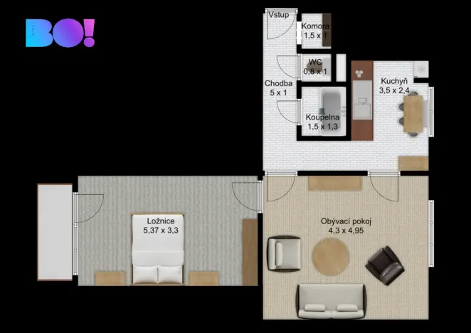 Prodej bytu 2+1, Ostrava - Mariánské Hory, Pražákova, 67 m2