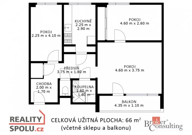 Prodej bytu 3+1, Brno - Starý Lískovec, Krymská, 66 m2