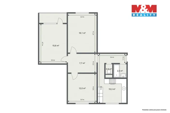 Prodej bytu 3+1, Loket, Mírová, 72 m2