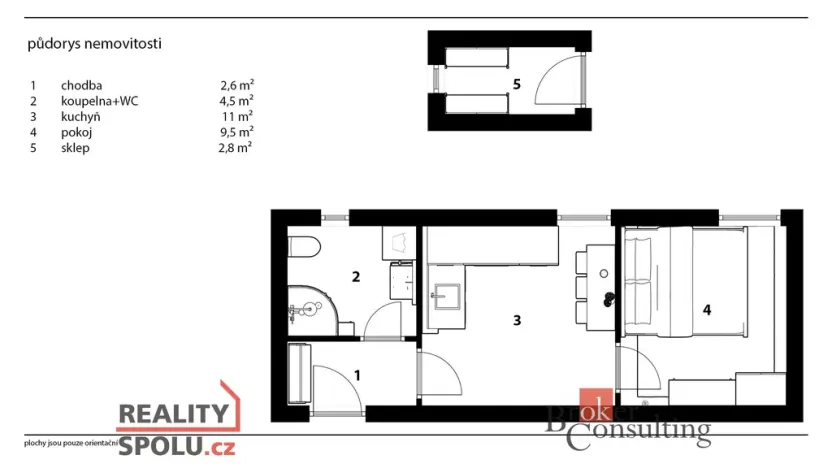Prodej bytu 2+kk, Vamberk, Radniční, 31 m2