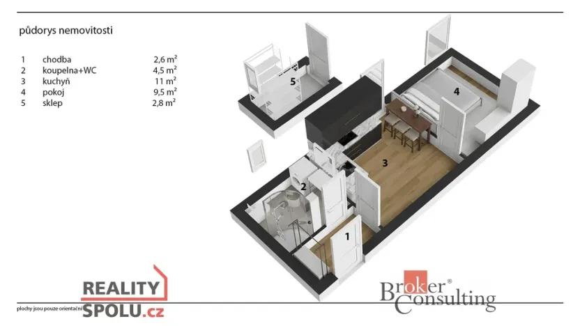 Prodej bytu 2+kk, Vamberk, Radniční, 31 m2