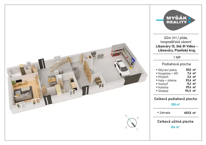 Prodej chalupy, Vidice, 154 m2