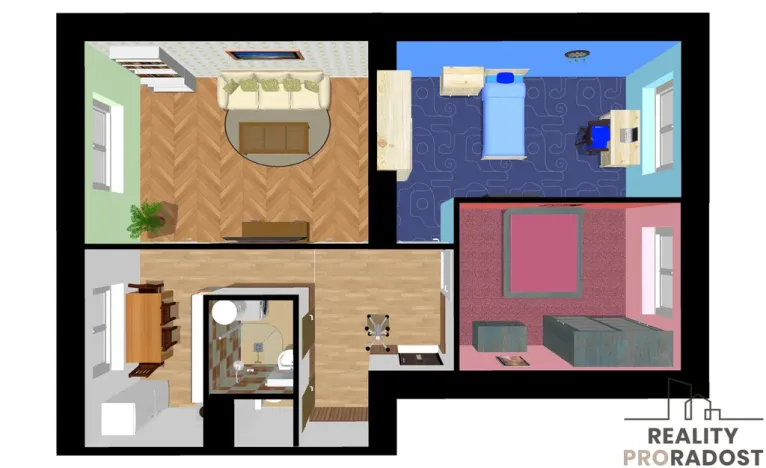 Pronájem bytu 3+1, Kněžpole, 67 m2
