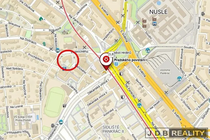 Pronájem kanceláře, Praha - Nusle, Lomnického, 80 m2