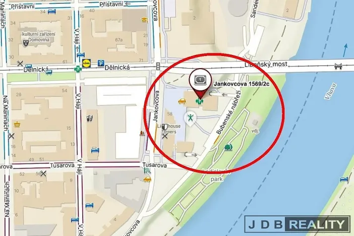 Pronájem kanceláře, Praha - Holešovice, Jankovcova, 10 m2