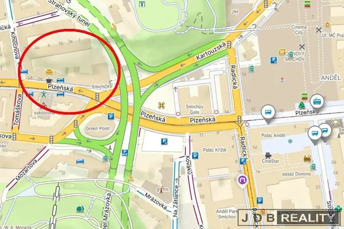 Pronájem kanceláře, Praha - Smíchov, Plzeňská, 50 m2