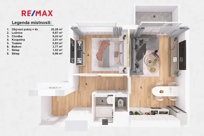 Prodej bytu 2+kk, Tábor, Berlínská, 44 m2