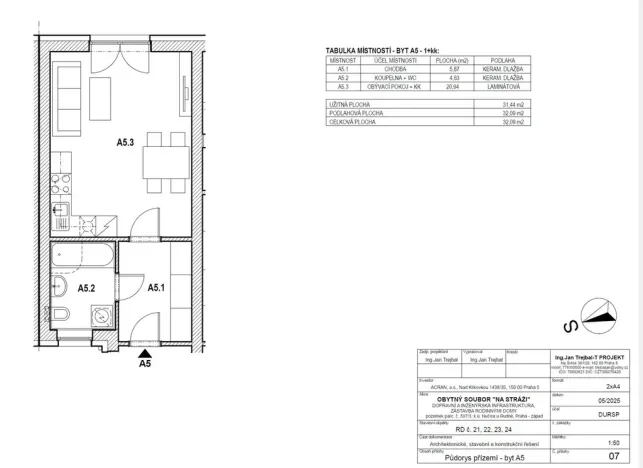 Prodej bytu 1+kk, Nučice, U zastávky, 32 m2