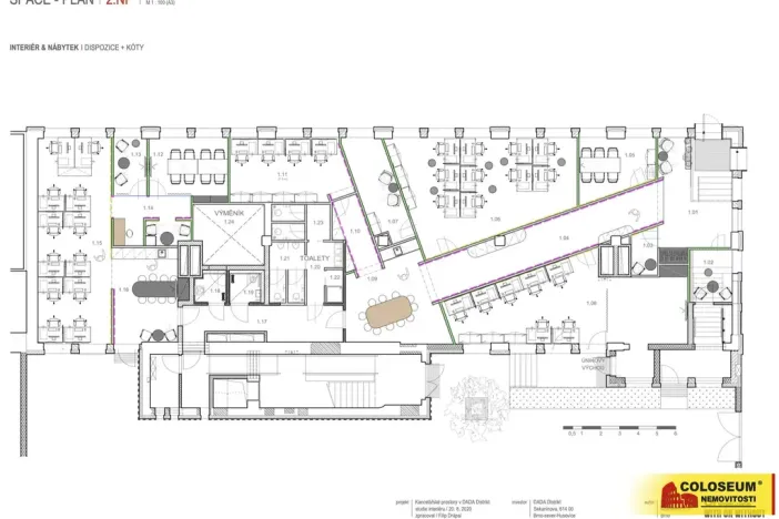 Pronájem kanceláře, Brno - Husovice, 236 m2