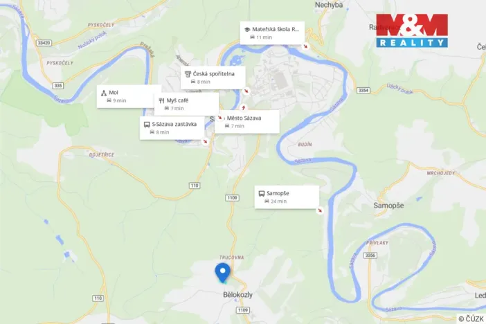 Prodej pole, Sázava - Bělokozly, 5240 m2