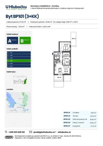 Prodej bytu 3+kk, Brno, Ondrova, 98 m2