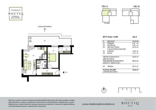 Prodej bytu 2+kk, Praha - Chodov, Dunovského, 59 m2