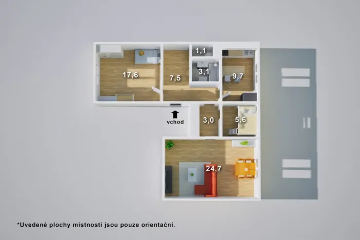 Prodej bytu 3+1, Ralsko - Kuřívody, 77 m2