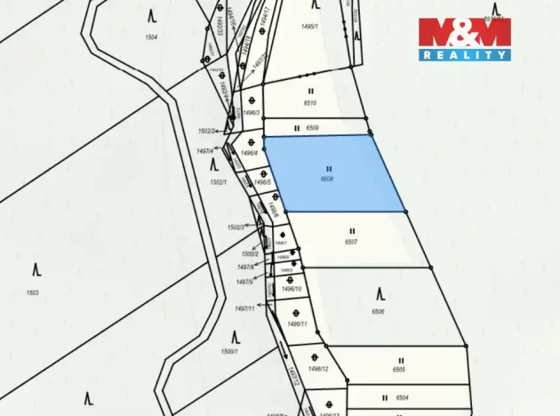 Prodej louky, Střelice, 1011 m2