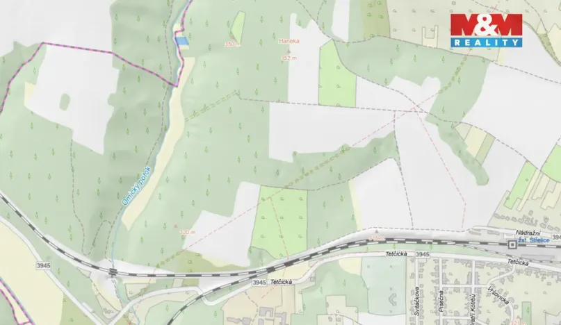 Prodej louky, Střelice, 1011 m2