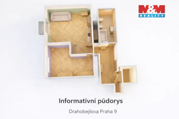 Prodej bytu 2+1, Praha - Libeň, Drahobejlova, 65 m2