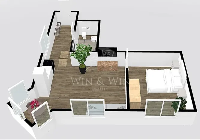 Pronájem bytu 2+kk, Unhošť, Karlovarská, 43 m2