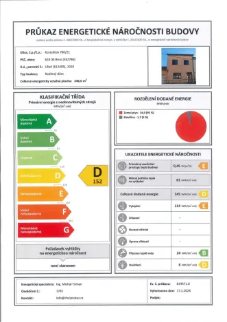 Prodej rodinného domu, Brno - Líšeň, Kostelíček, 184 m2