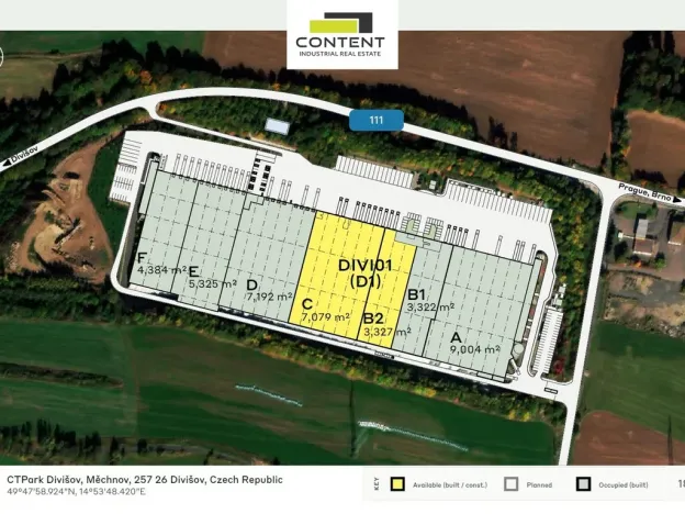 Pronájem výrobních prostor, Divišov - Měchnov, 10406 m2