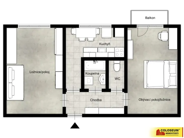 Prodej bytu 2+1, Brno - Černá Pole, 55 m2