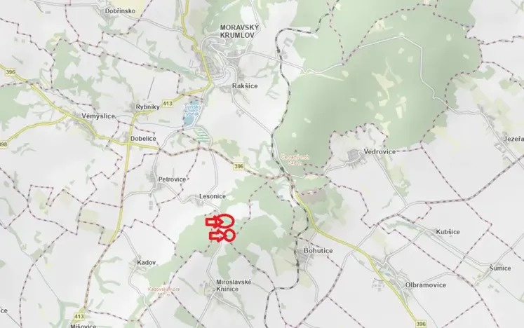 Prodej podílu lesa, Lesonice, 1518 m2