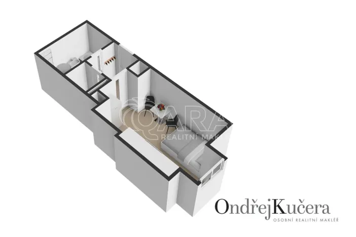 Pronájem bytu 1+kk, Praha - Nusle, K podjezdu, 29 m2