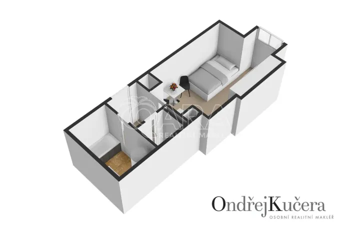 Pronájem bytu 1+kk, Praha - Nusle, K podjezdu, 29 m2