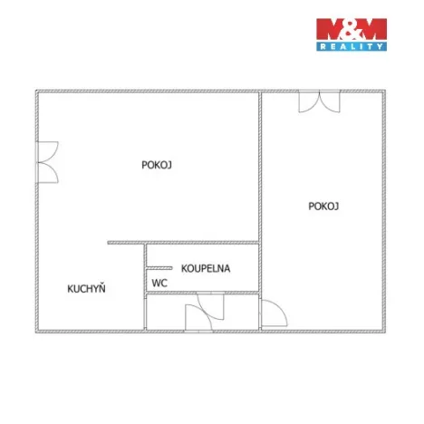 Pronájem bytu 2+kk, Žamberk, Školská, 35 m2