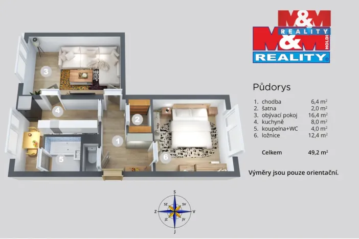 Prodej bytu 2+1, Ústí nad Labem - Severní Terasa, Svojsíkova, 51 m2