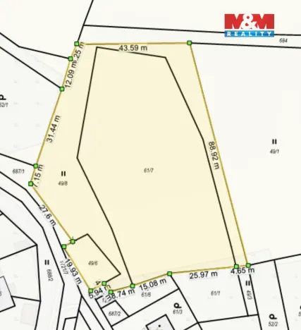 Prodej pozemku pro bydlení, Vyskytná nad Jihlavou, 5720 m2