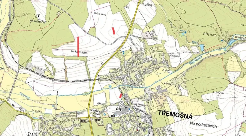 Prodej pole, Třemošná, 9105 m2