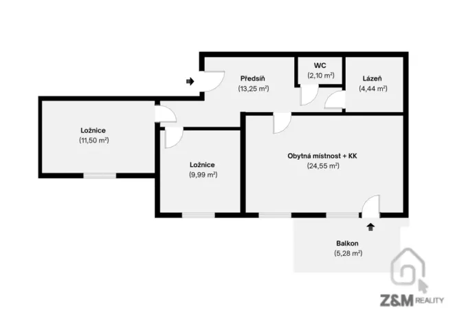 Prodej bytu 3+kk, Včelná, Pod Tratí, 67 m2