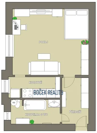 Prodej bytu 1+1, Beroun, V Hlinkách, 37 m2
