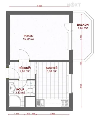 Pronájem bytu 1+1, Uherský Brod, Tkalcovská, 35 m2